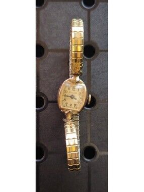 Vintage Bulova 14K Gold Filled Ladies Watch Mechanical Wind Up 1920-30s Working